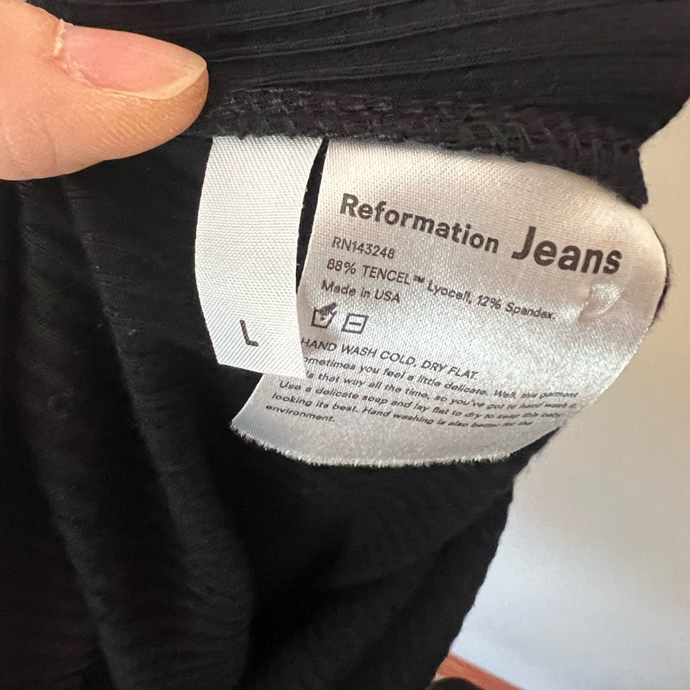NWOT Reformation Jeans black sleeveless jumpsuit size L - Picture 6 of 11